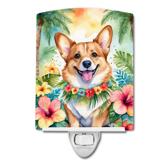 Buy this Corgi Luau Ceramic Night Light