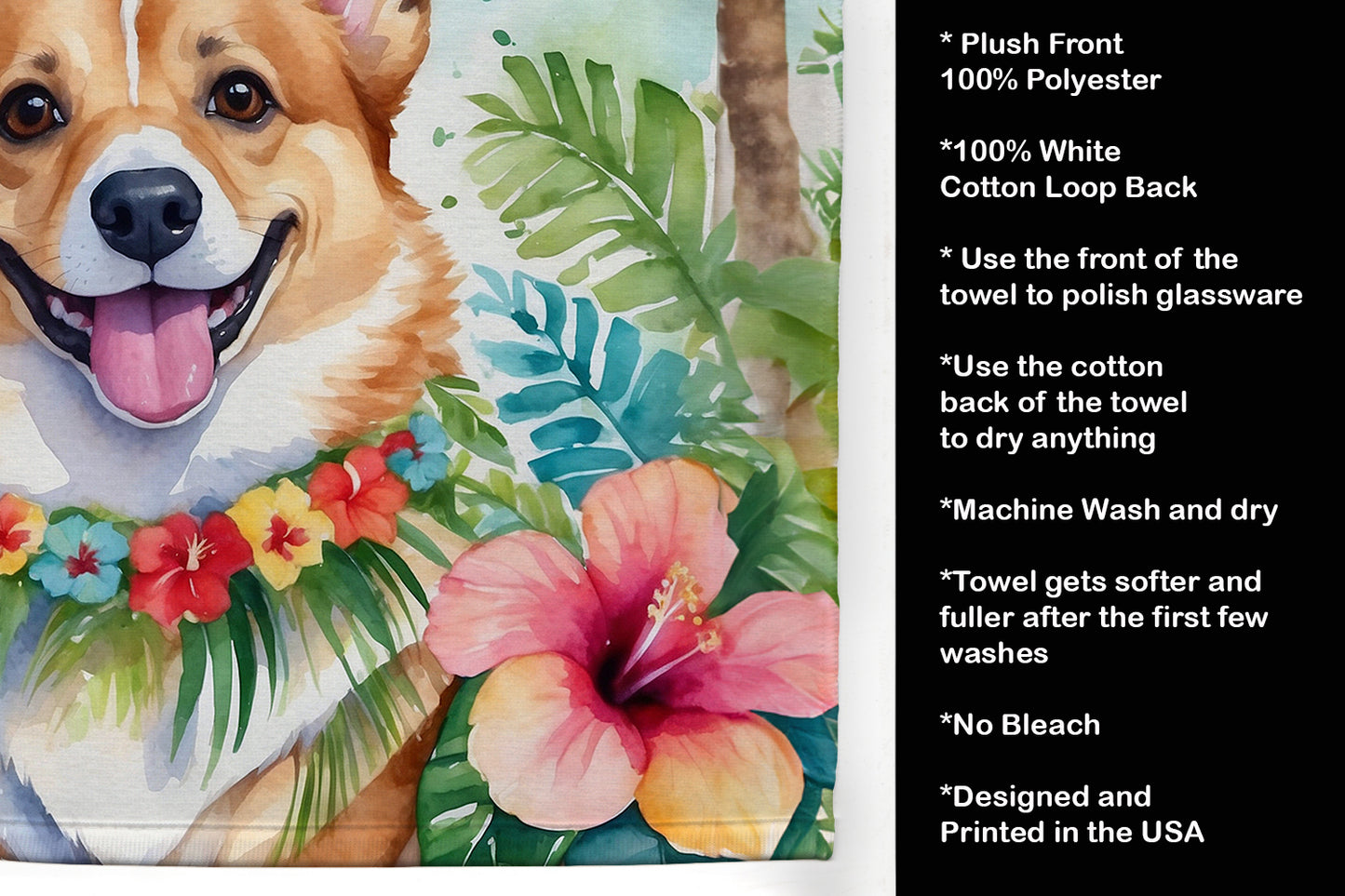 Corgi Luau Kitchen Towel