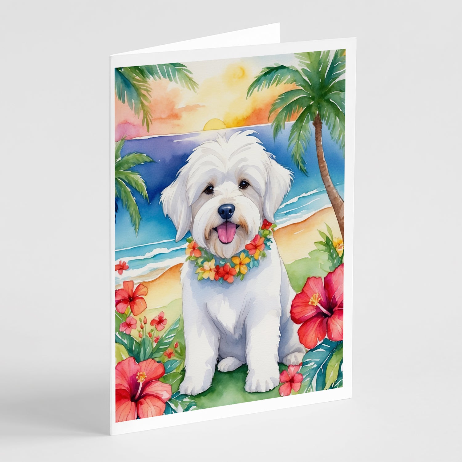 Buy this Coton de Tulear Luau Greeting Cards Pack of 8