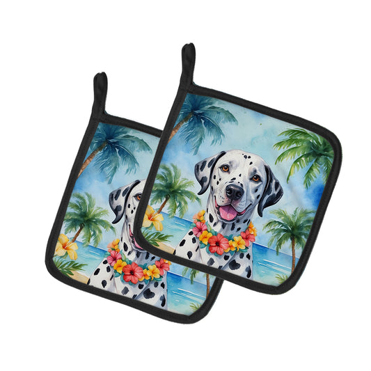 Buy this Dalmatian Luau Pair of Pot Holders