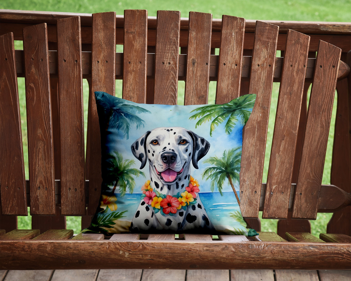 Dalmatian Luau Throw Pillow