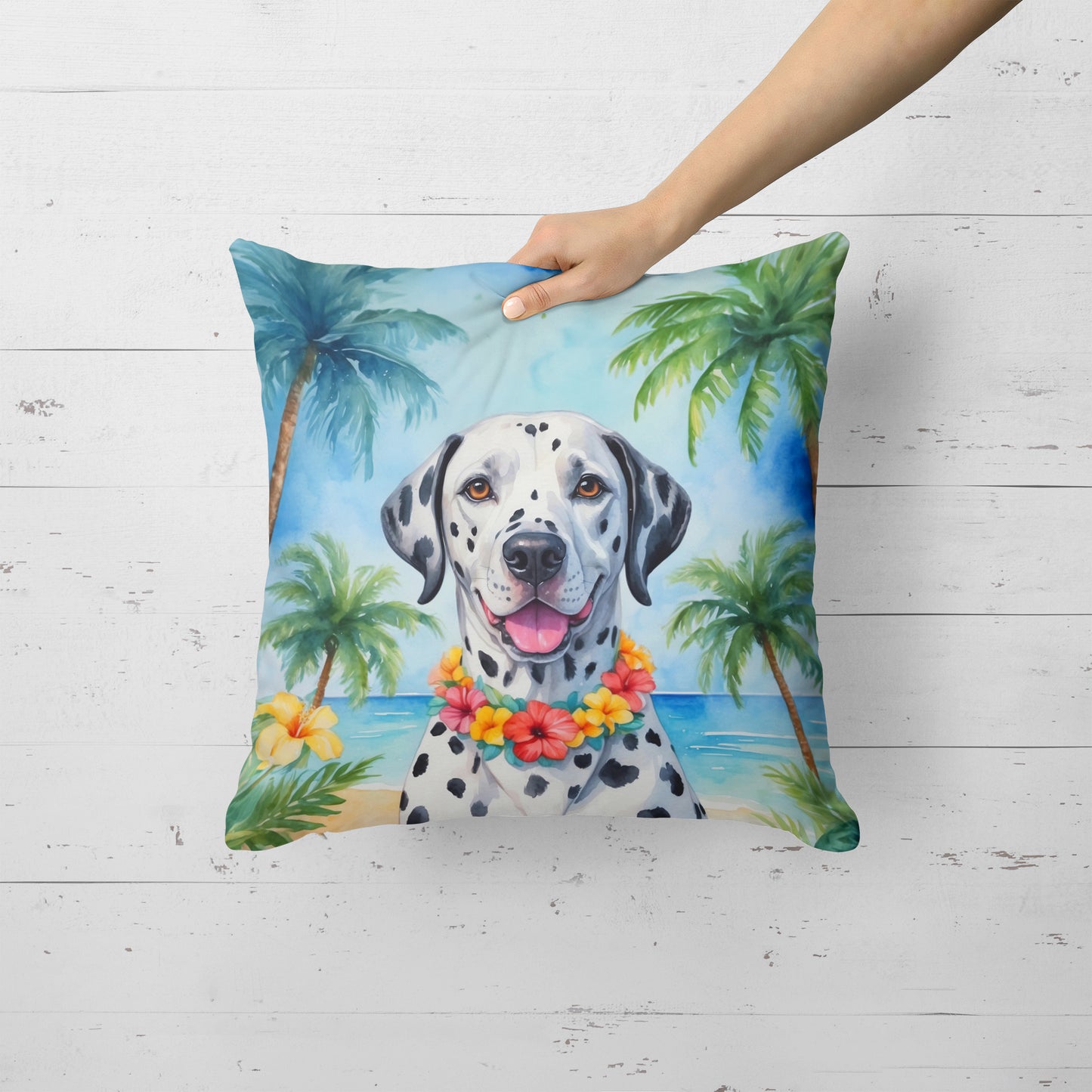 Dalmatian Luau Throw Pillow