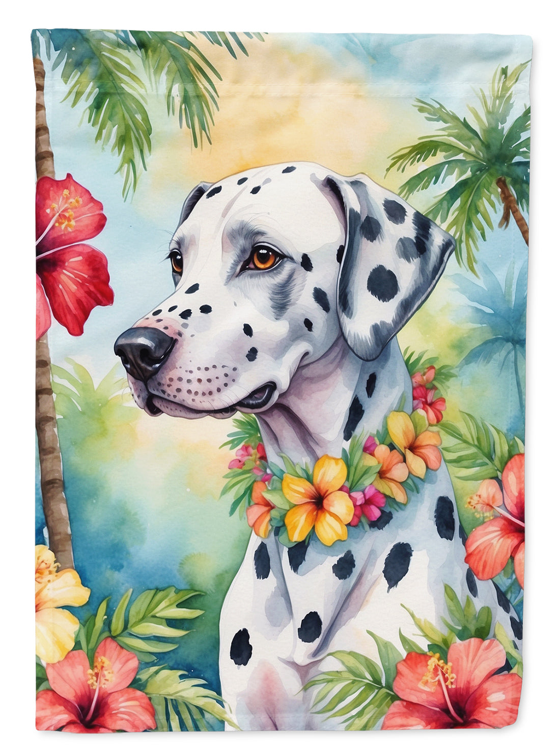 Buy this Dalmatian Luau House Flag