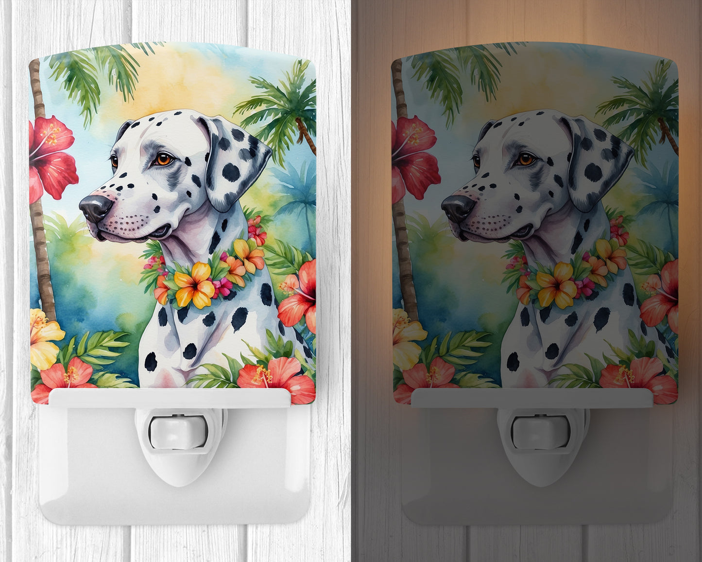 Dalmatian Luau Ceramic Night Light