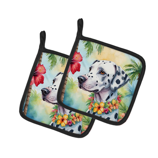 Buy this Dalmatian Luau Pair of Pot Holders