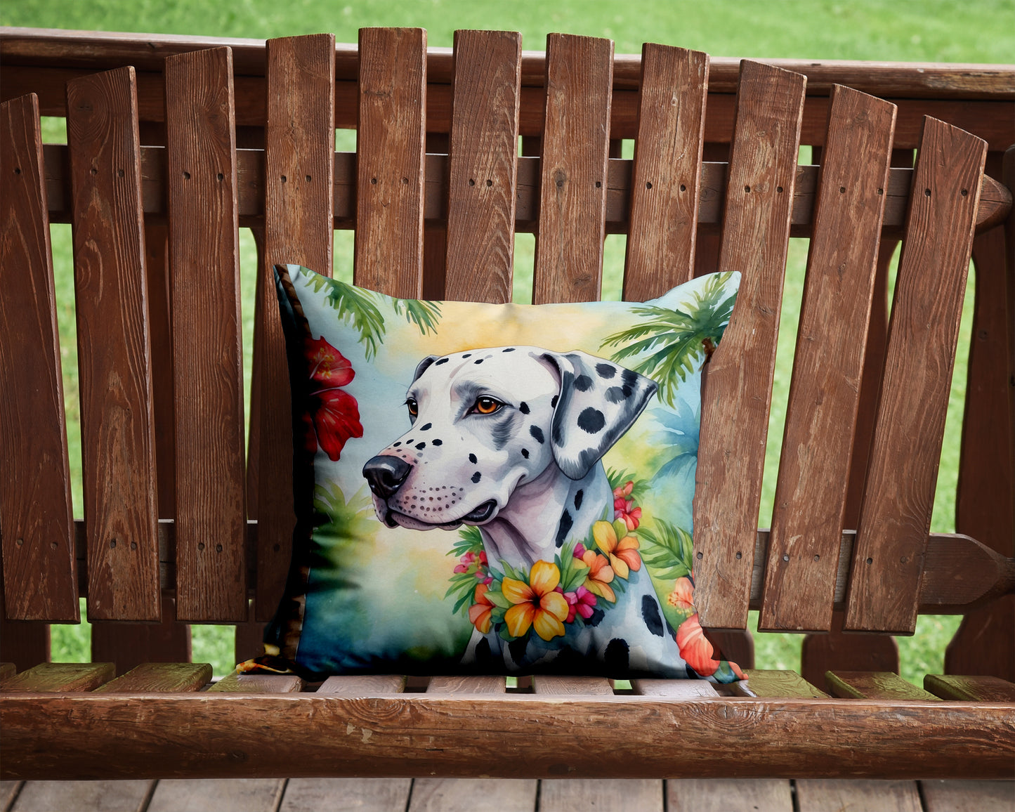 Dalmatian Luau Throw Pillow