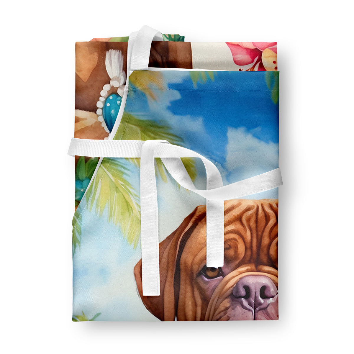 Dogue de Bordeaux Luau Apron