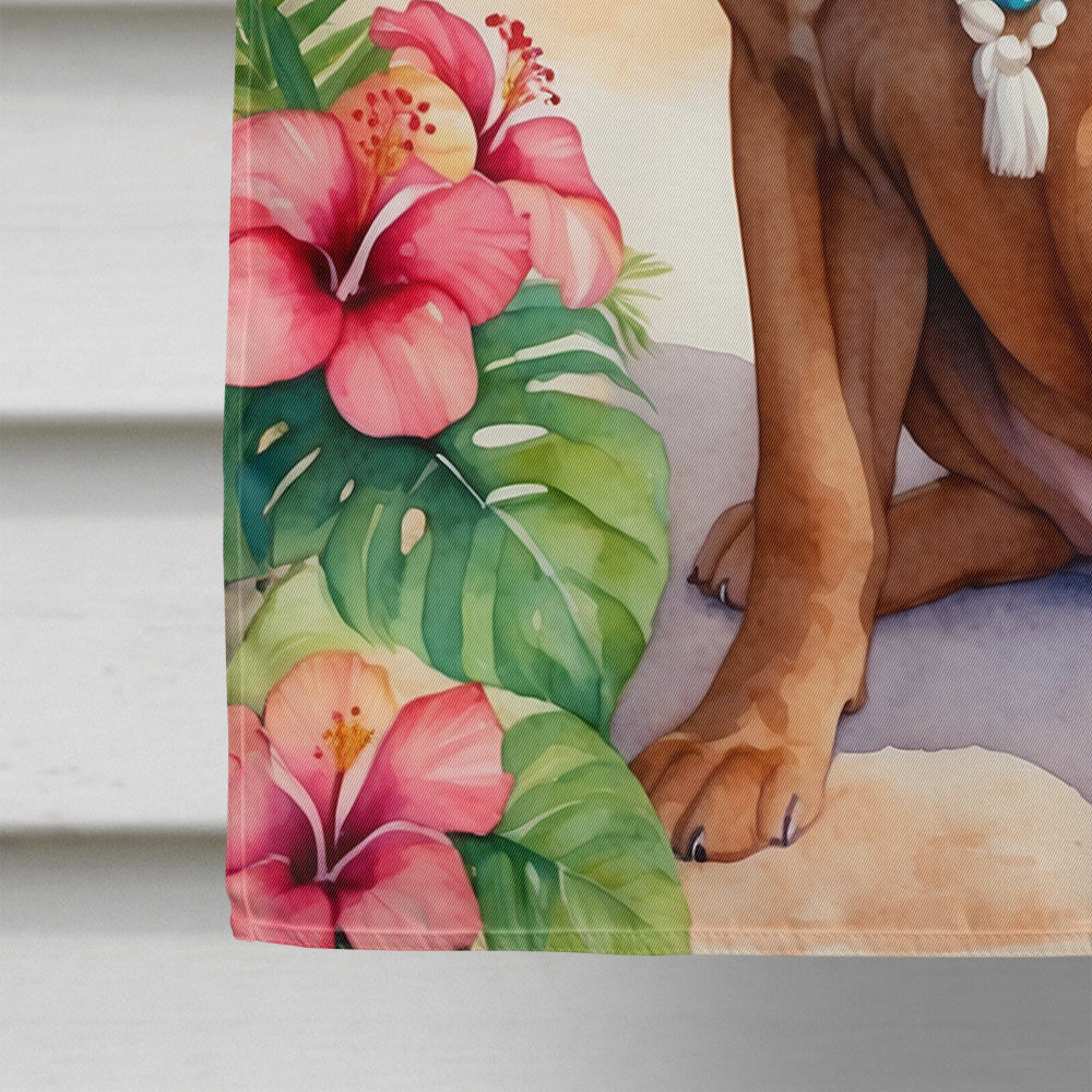 Dogue de Bordeaux Luau House Flag