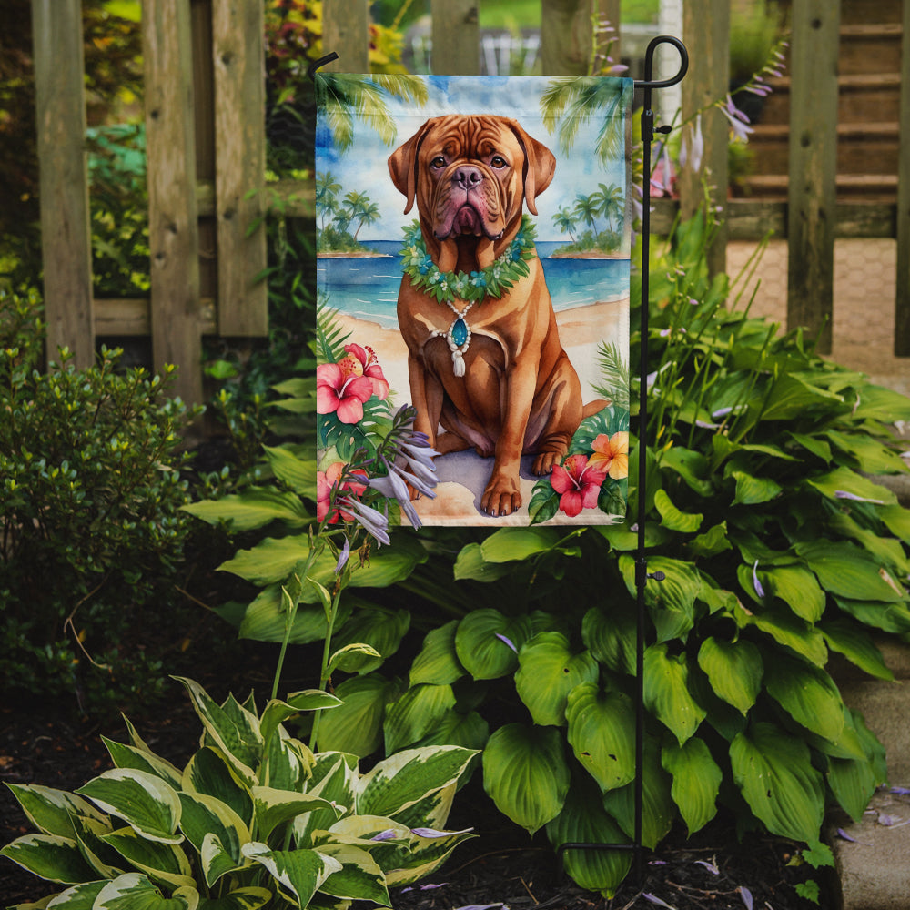 Dogue de Bordeaux Luau Garden Flag