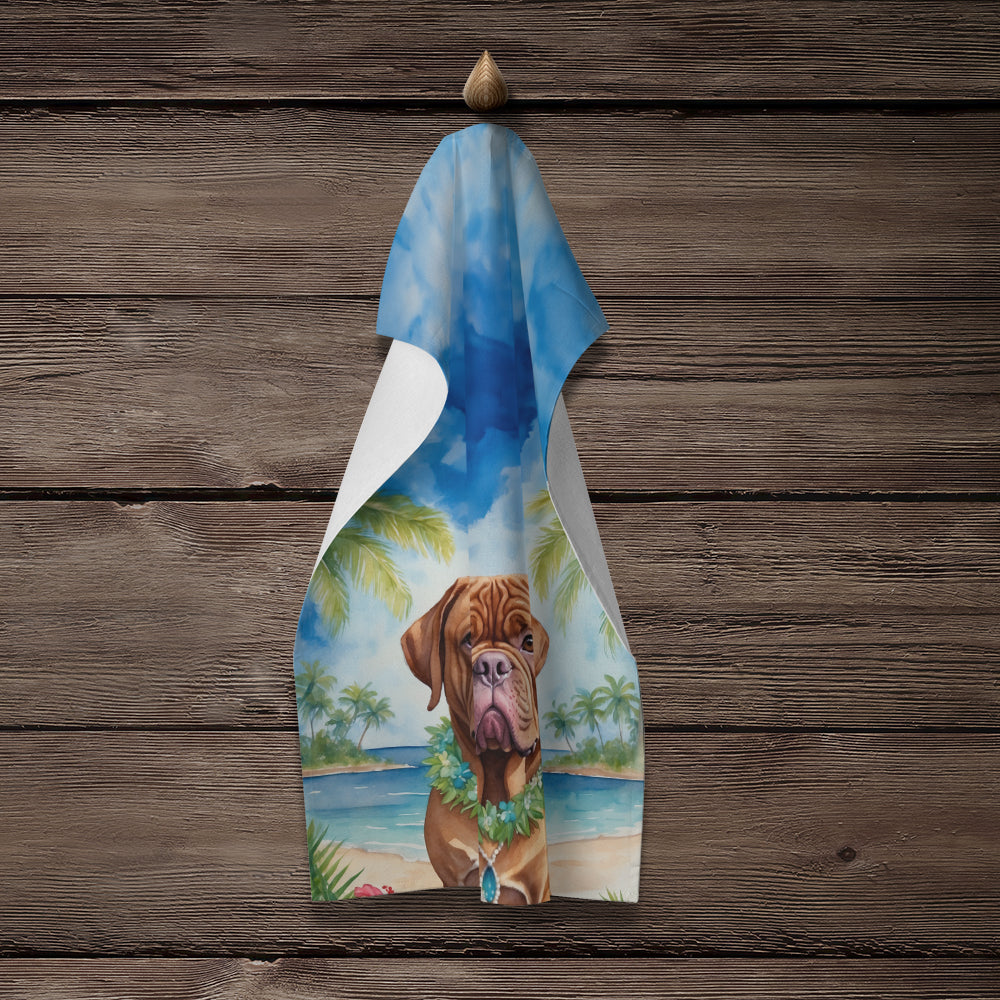 Dogue de Bordeaux Luau Kitchen Towel