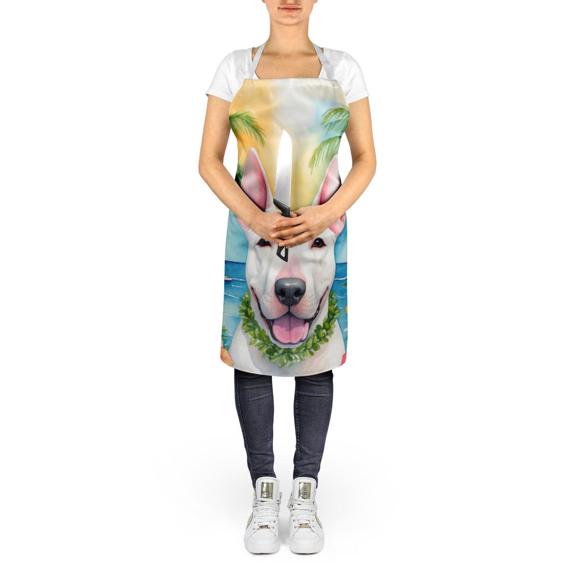 English Bull Terrier Luau Apron