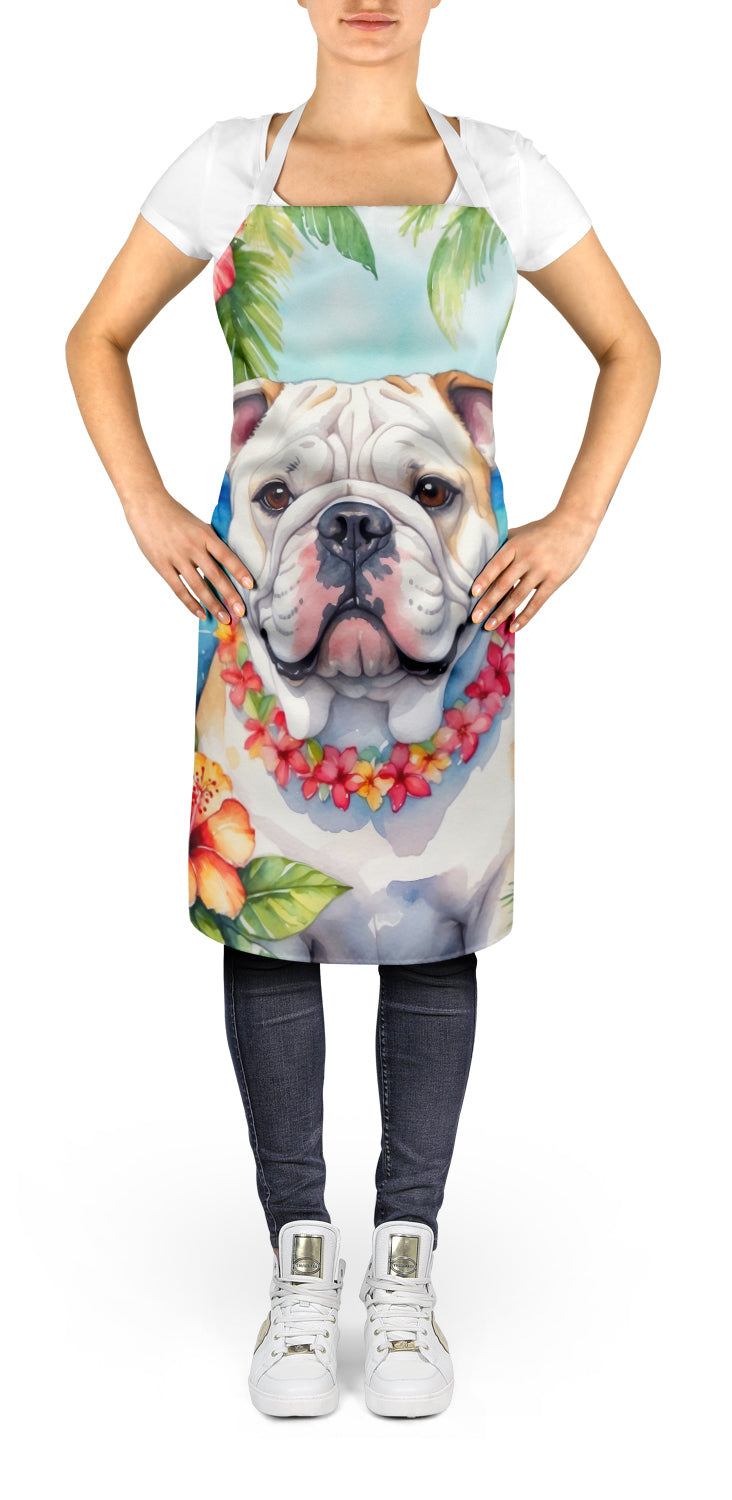 English Bulldog Luau Apron