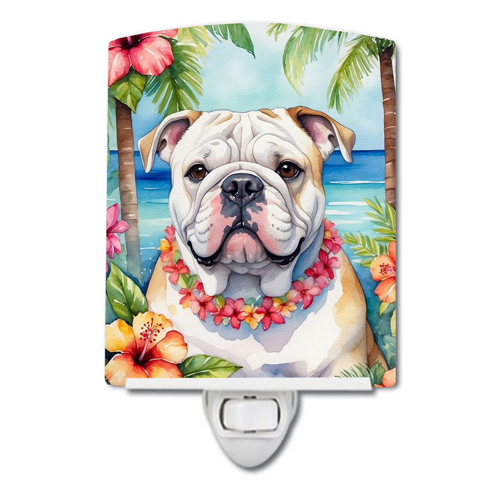 Buy this English Bulldog Luau Ceramic Night Light