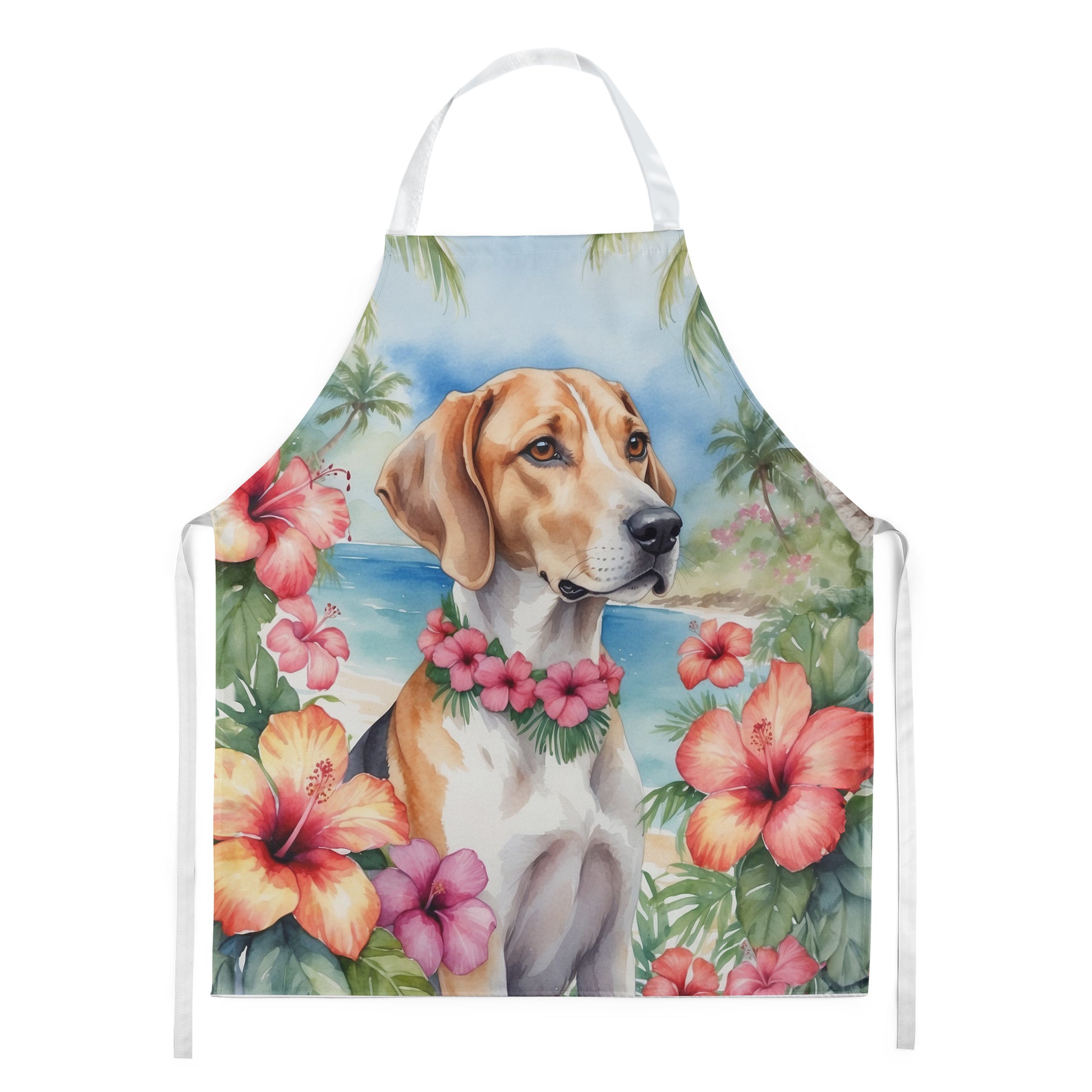 Buy this English Foxhound Luau Apron