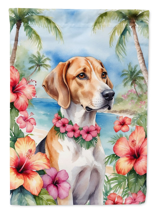 Buy this English Foxhound Luau Garden Flag