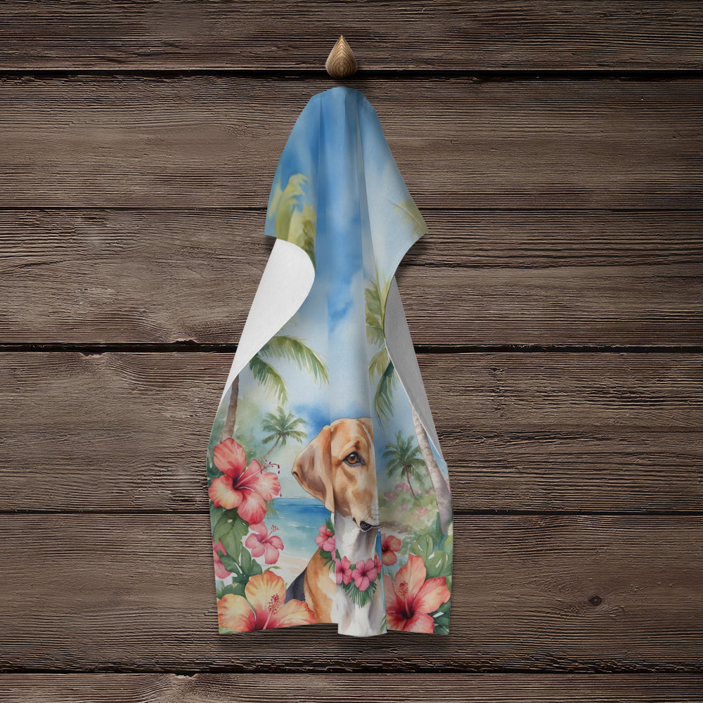 English Foxhound Luau Kitchen Towel