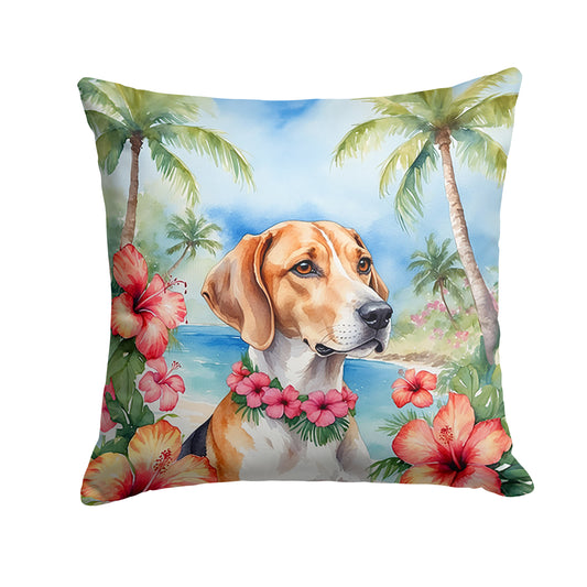 Buy this English Foxhound Luau Throw Pillow