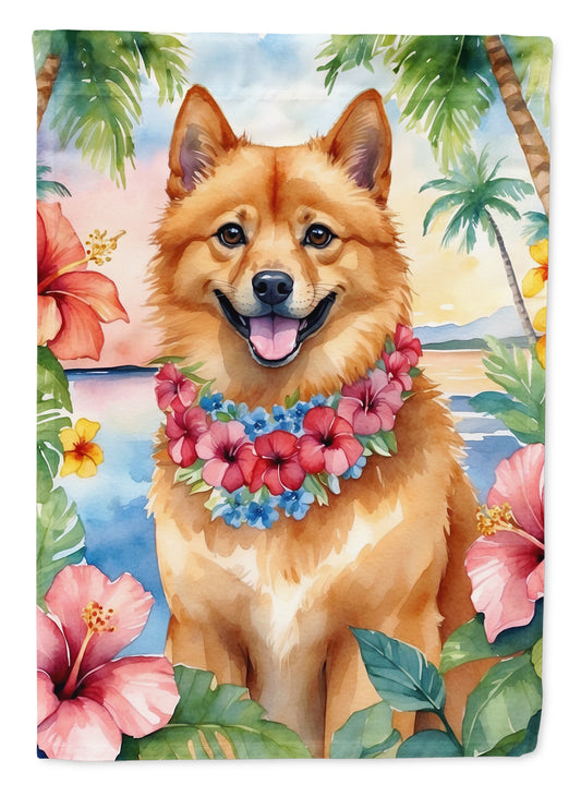 Buy this Finnish Spitz Luau House Flag