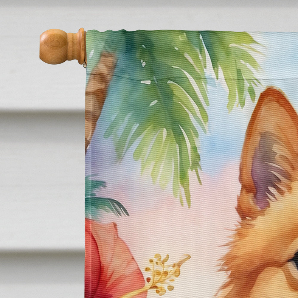 Finnish Spitz Luau House Flag