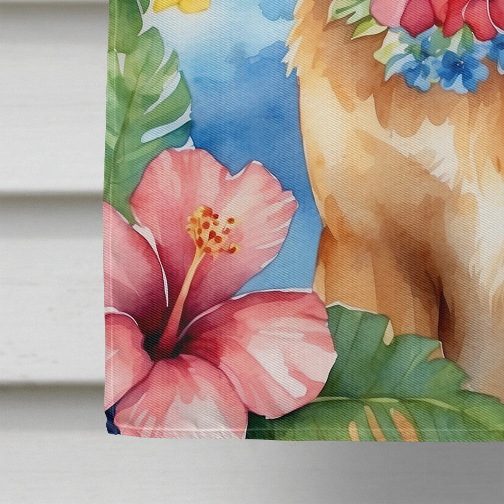 Finnish Spitz Luau House Flag