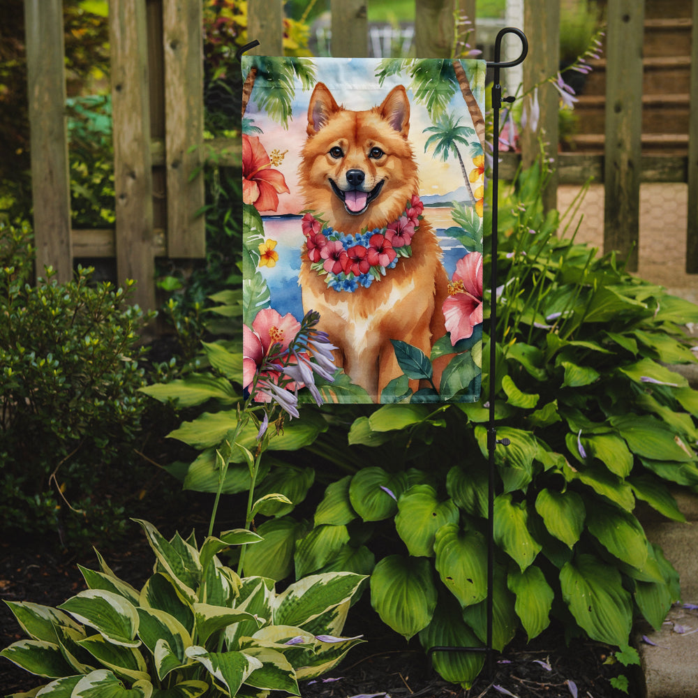 Finnish Spitz Luau Garden Flag