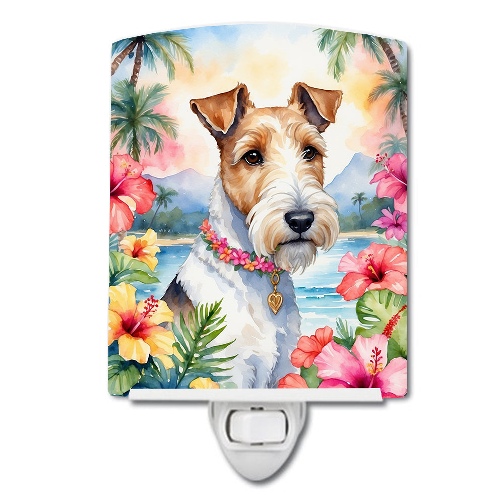 Buy this Fox Terrier Luau Ceramic Night Light