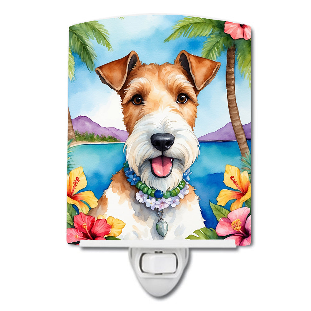 Buy this Fox Terrier Luau Ceramic Night Light