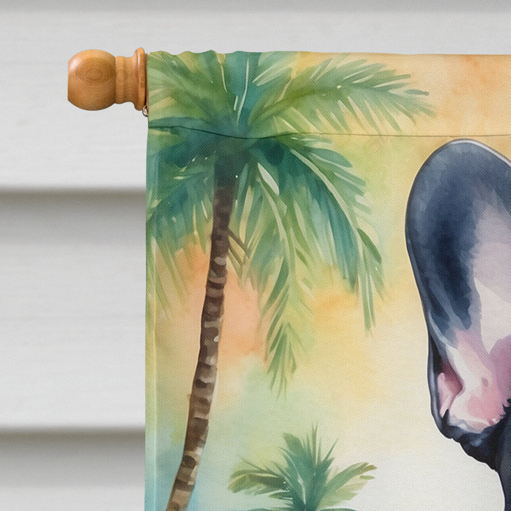 French Bulldog Luau House Flag