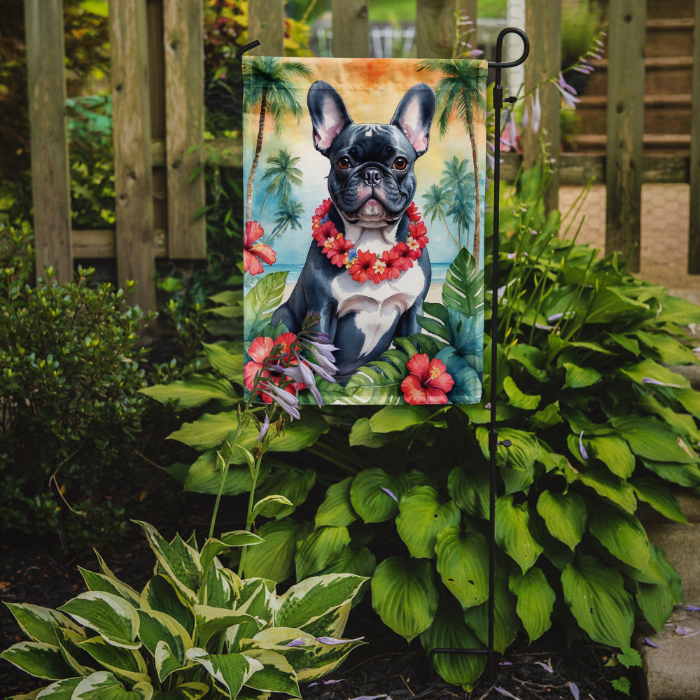 French Bulldog Luau Garden Flag