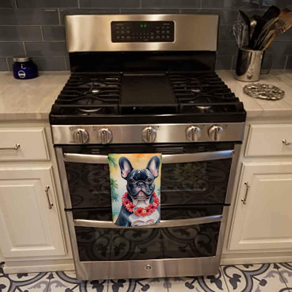 French Bulldog Luau Kitchen Towel