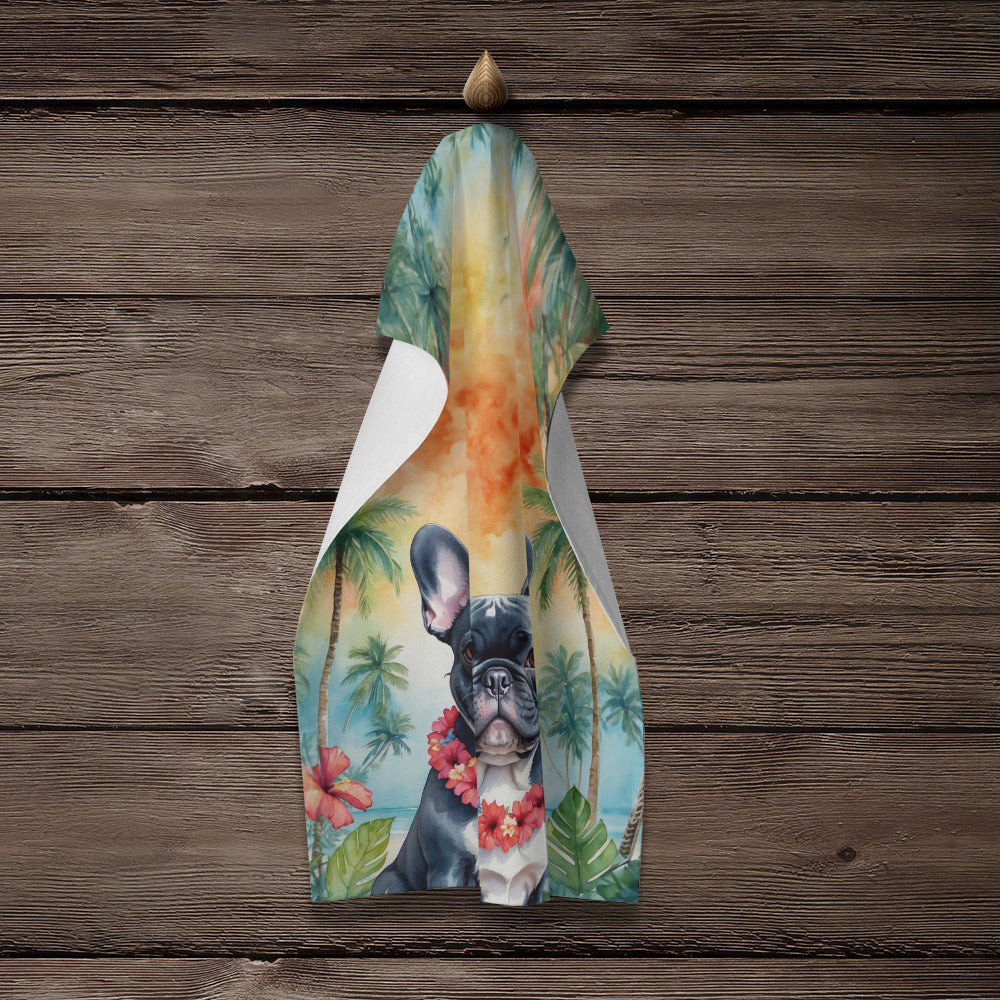 French Bulldog Luau Kitchen Towel