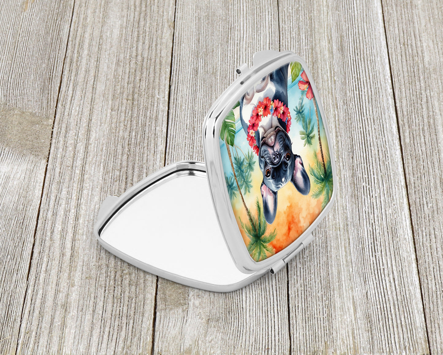 French Bulldog Luau Compact Mirror