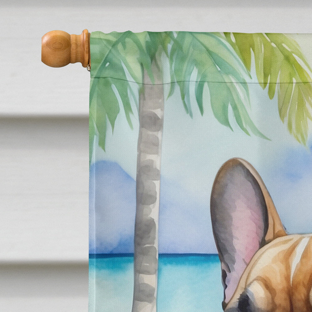 French Bulldog Luau House Flag