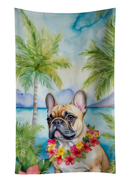 Buy this French Bulldog Luau Kitchen Towel