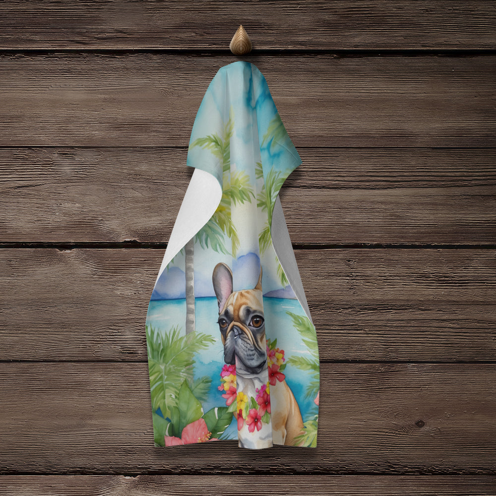 French Bulldog Luau Kitchen Towel