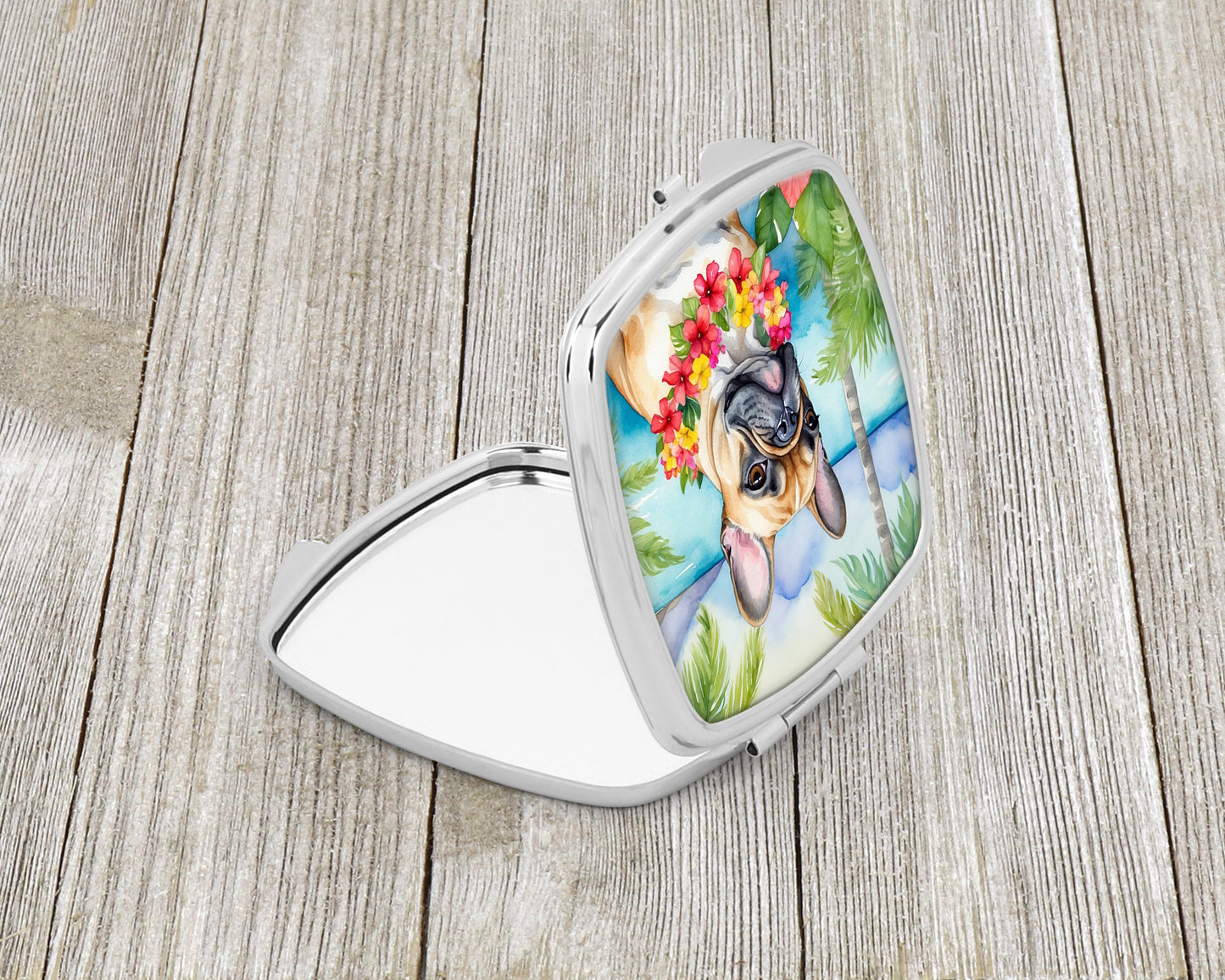 French Bulldog Luau Compact Mirror