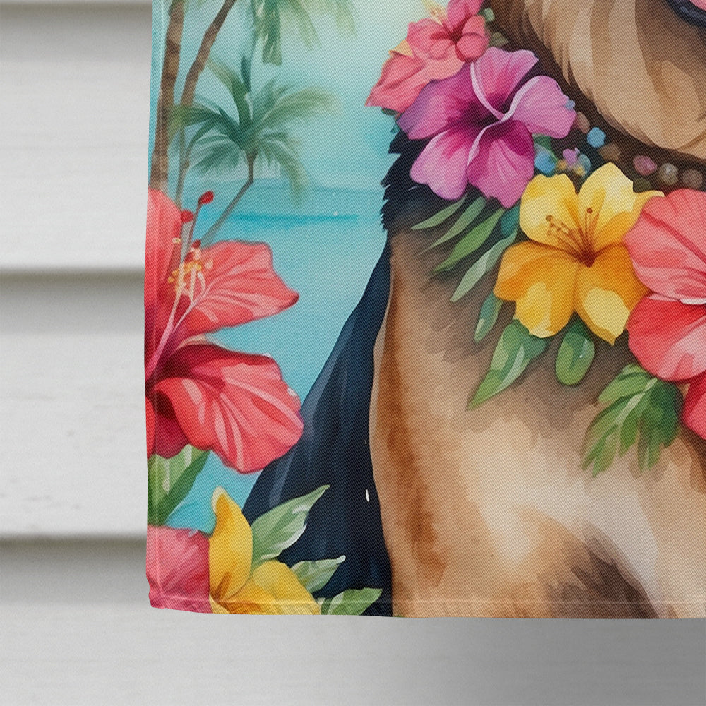 German Shepherd Luau House Flag