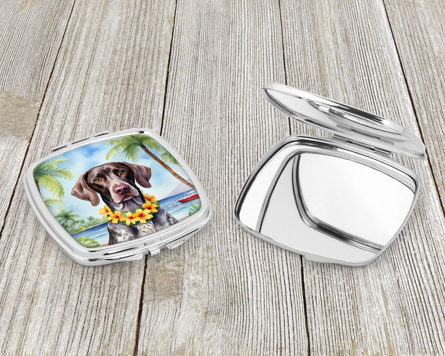 German Shorthaired Pointer Luau Compact Mirror