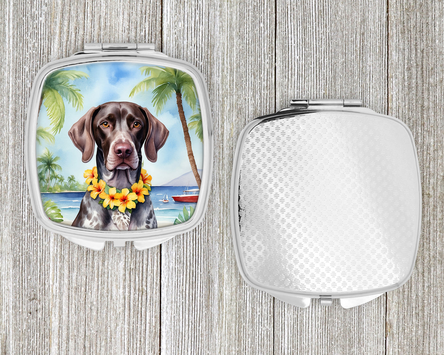 German Shorthaired Pointer Luau Compact Mirror