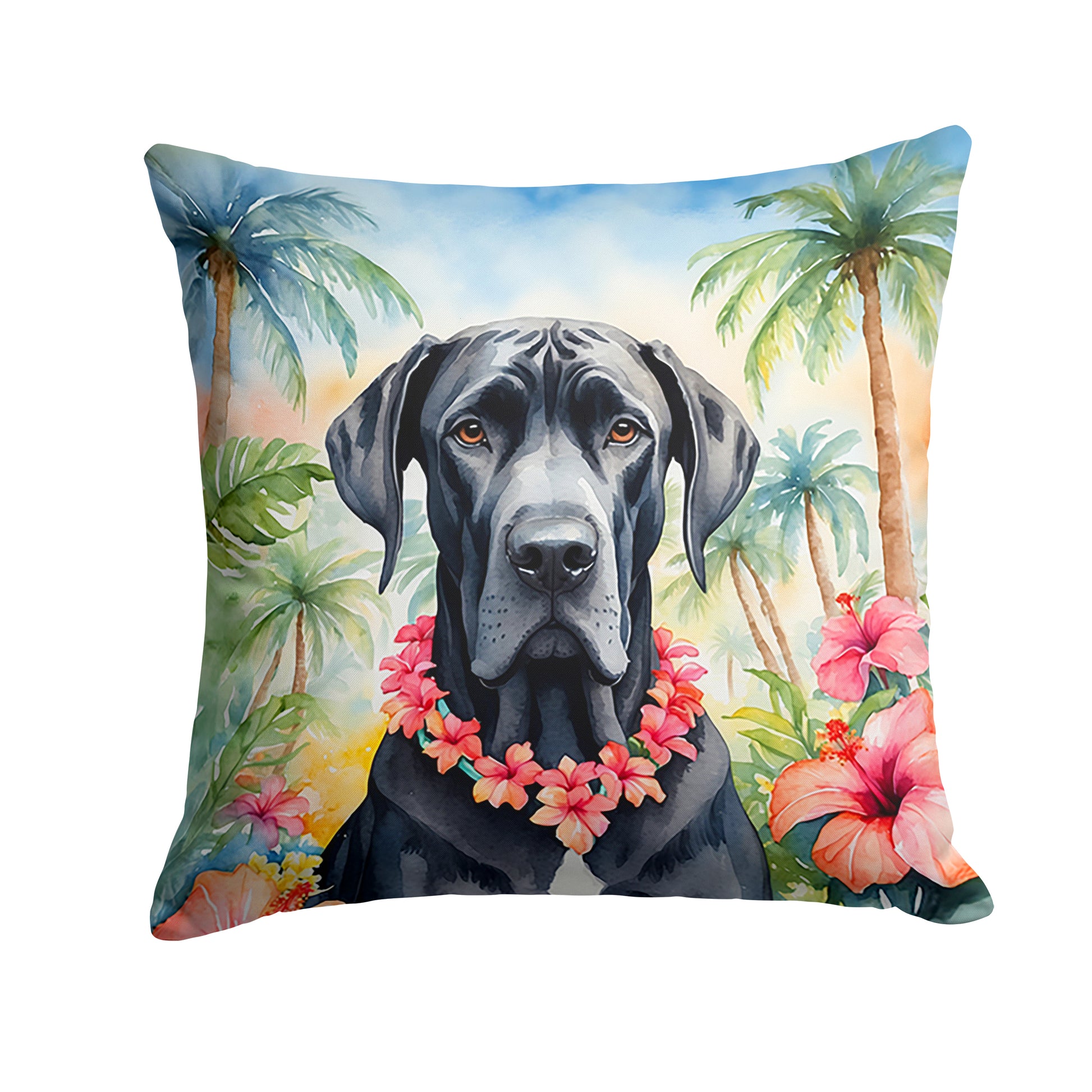 Buy this Great Dane Luau Throw Pillow