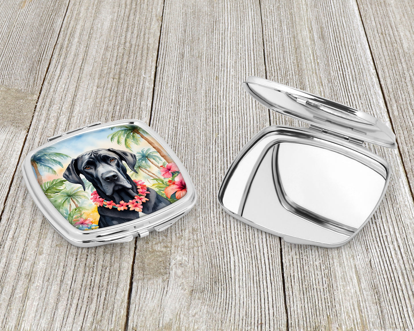 Great Dane Luau Compact Mirror