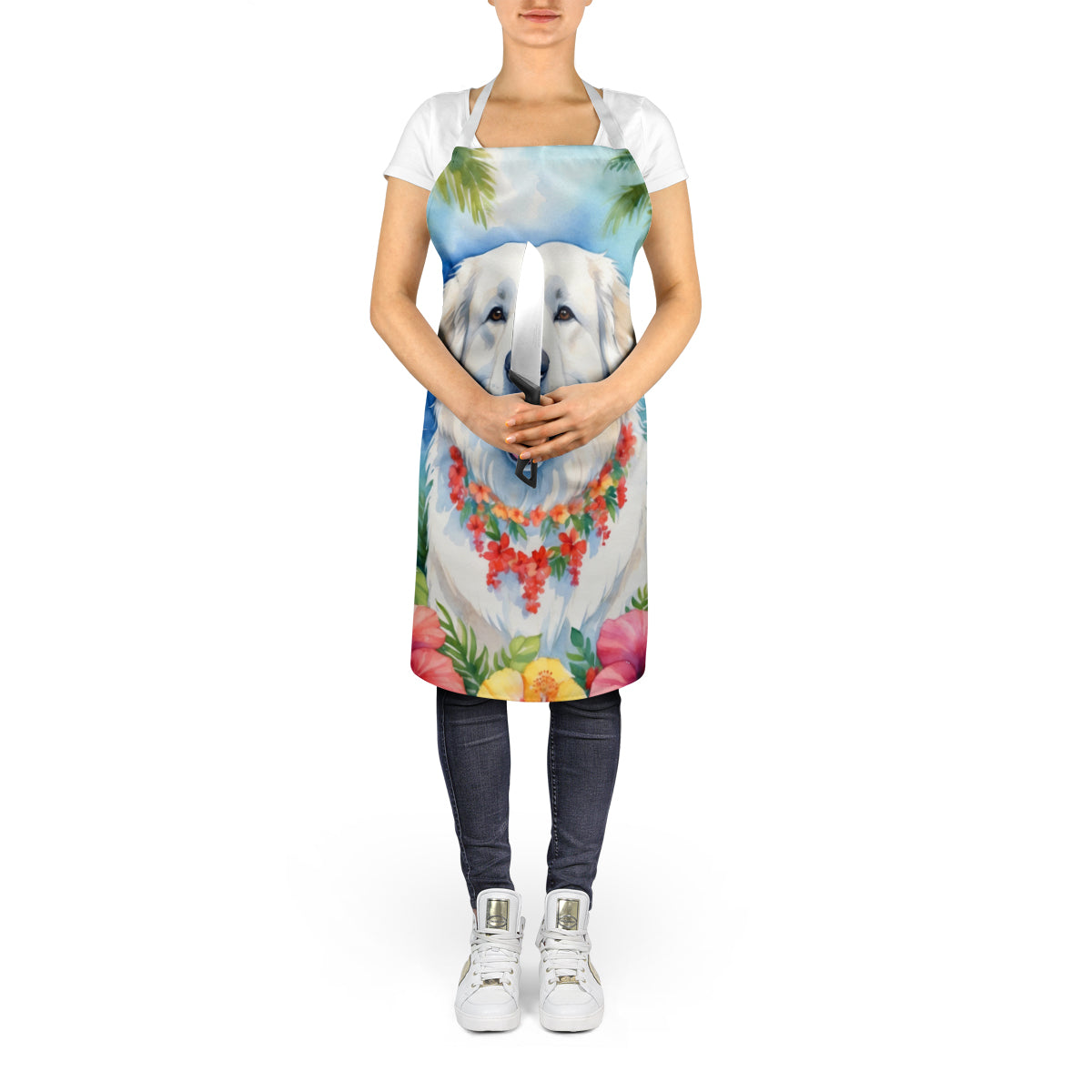 Great Pyrenees Luau Apron