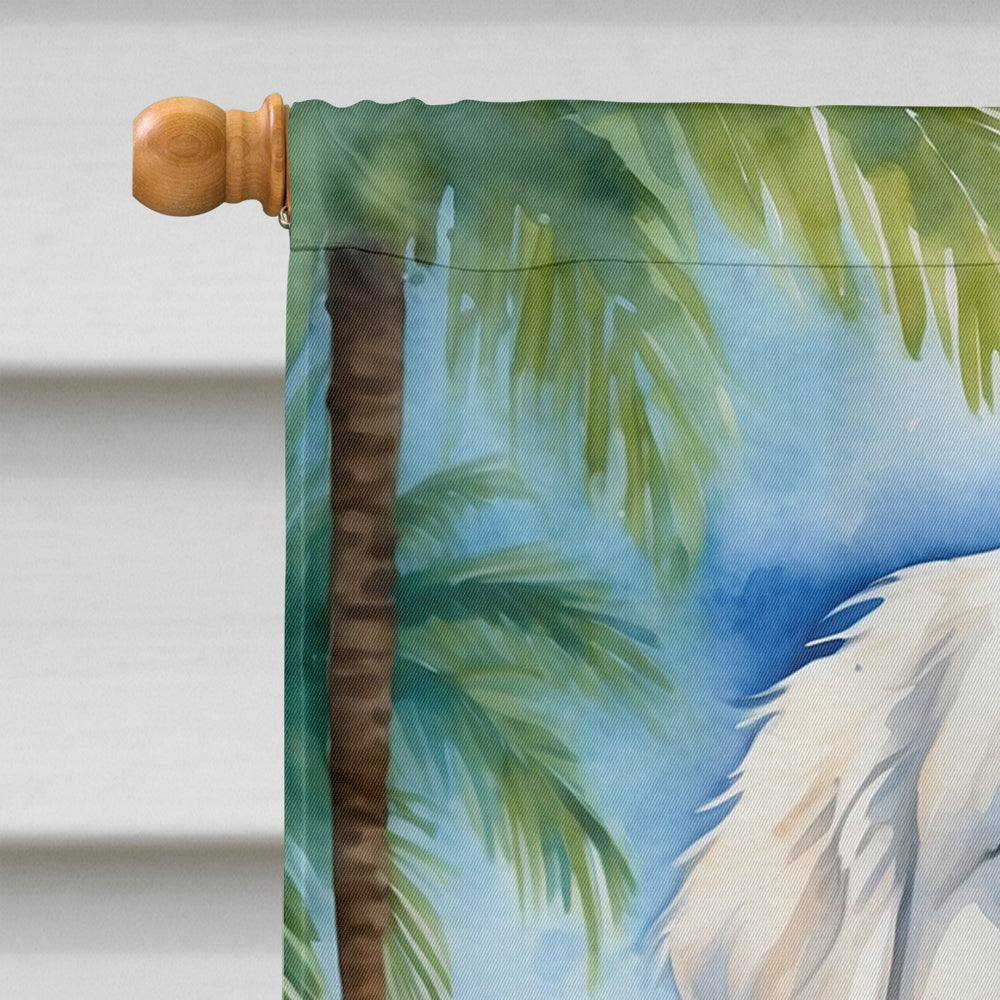 Great Pyrenees Luau House Flag