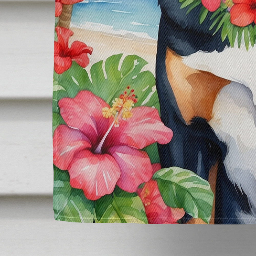 Greater Swiss Mountain Dog Luau House Flag