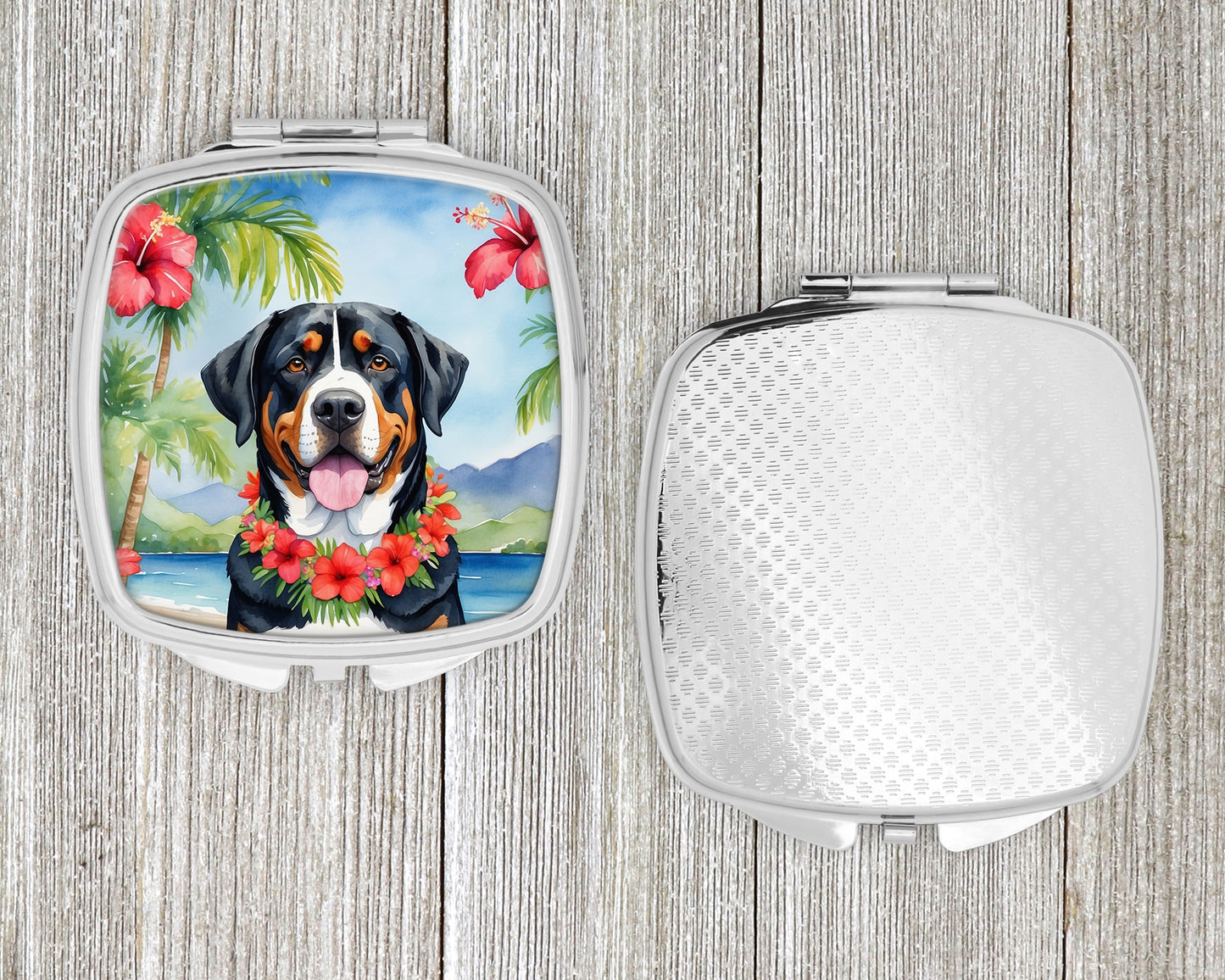 Greater Swiss Mountain Dog Luau Compact Mirror