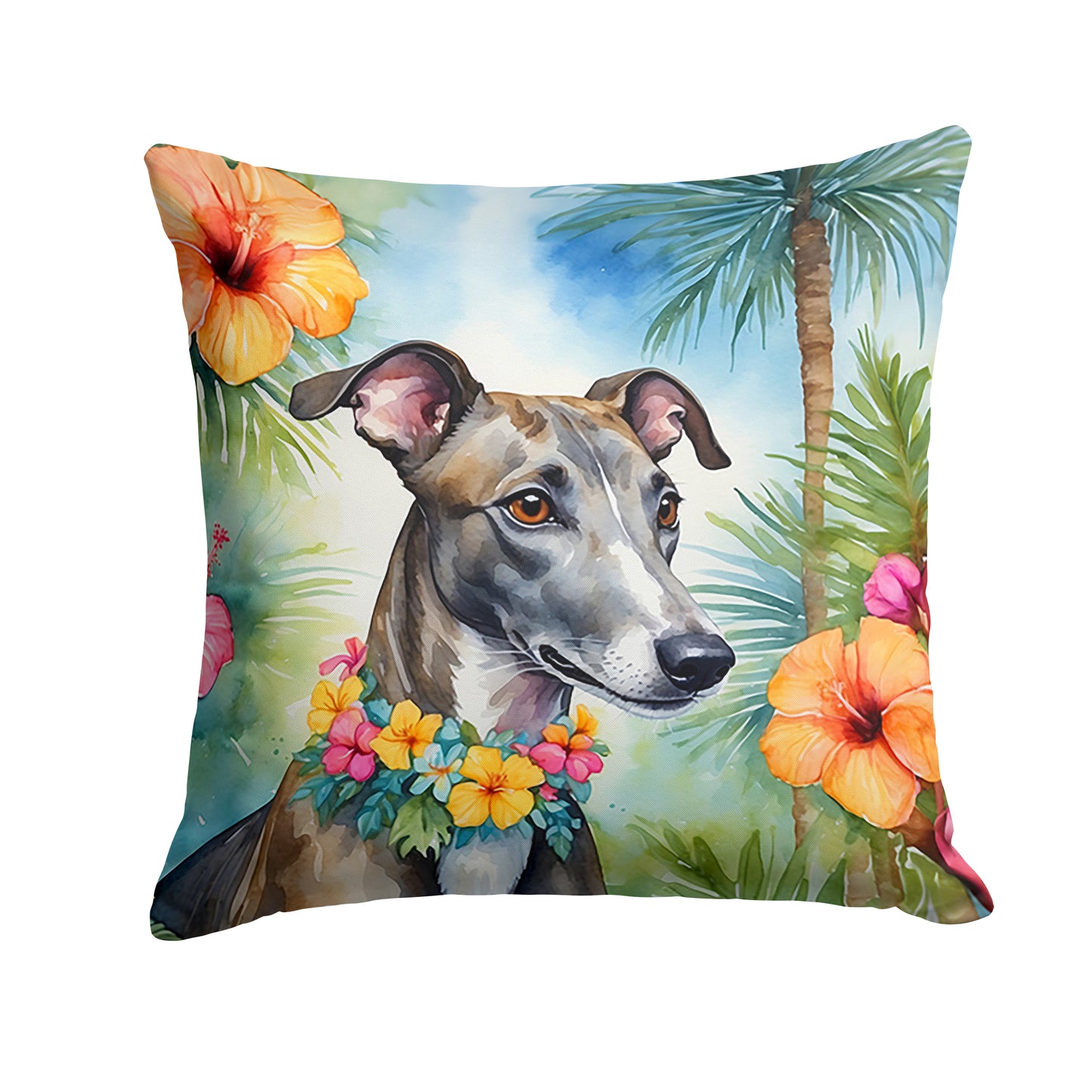 Buy this Greyhound Luau Throw Pillow