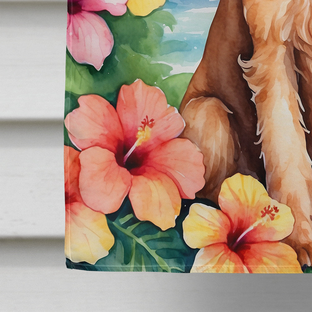 Irish Terrier Luau House Flag