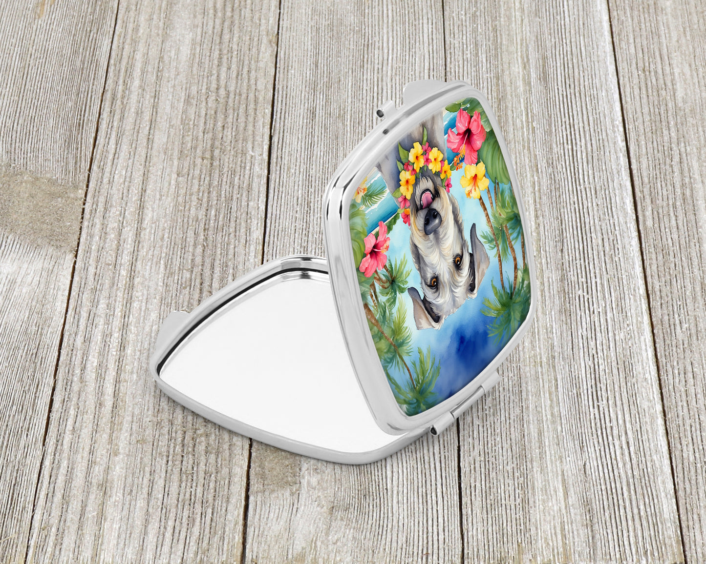 Irish Wolfhound Luau Compact Mirror