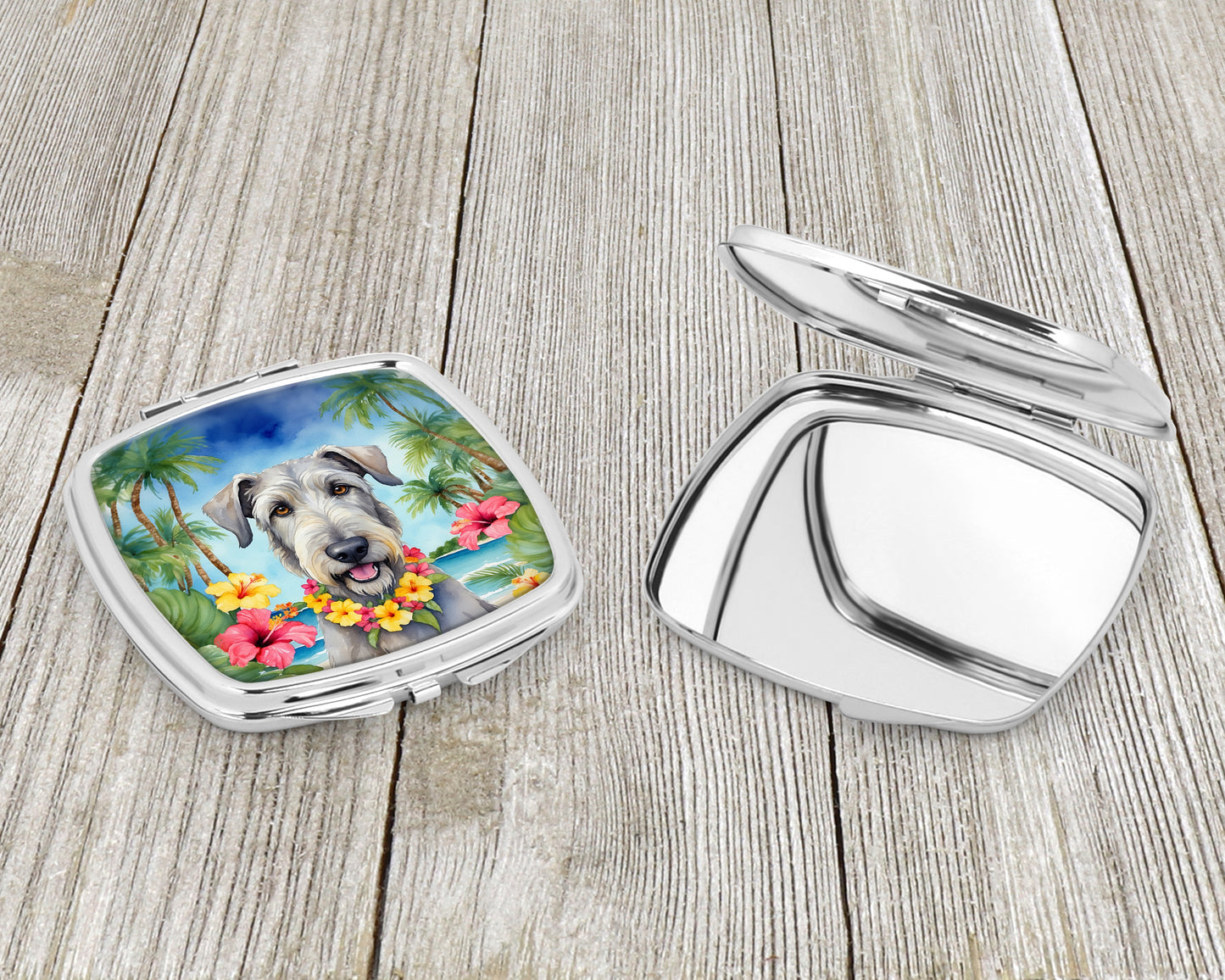 Irish Wolfhound Luau Compact Mirror