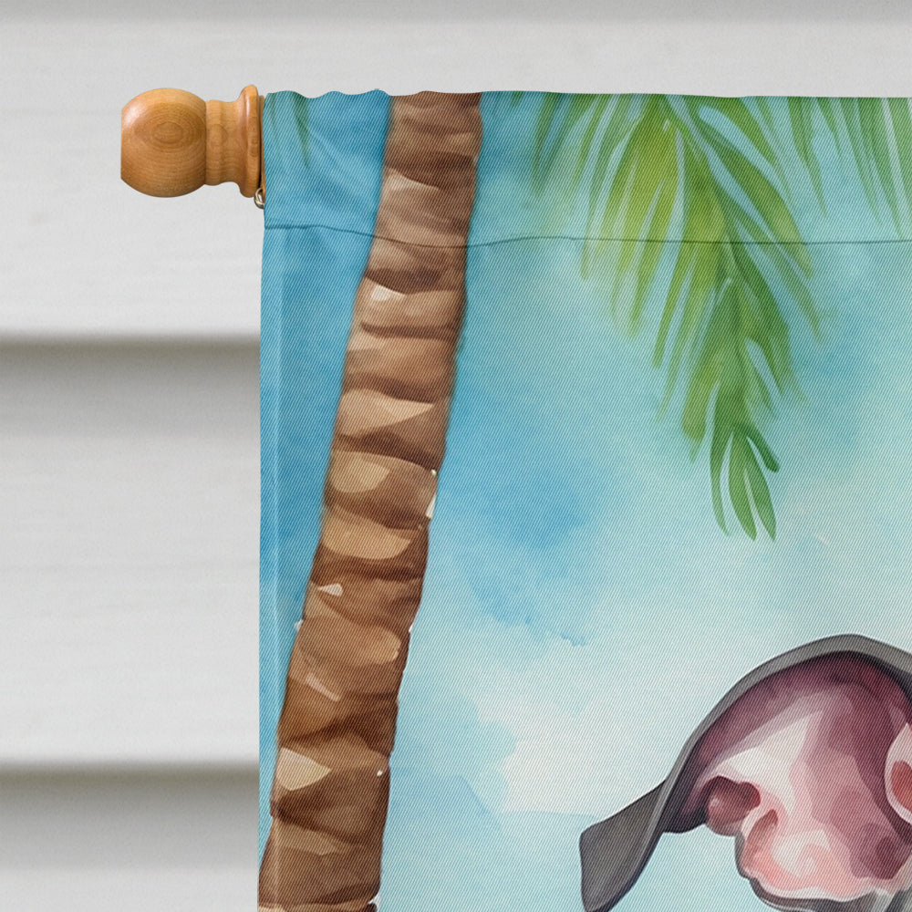 Italian Greyhound Luau House Flag